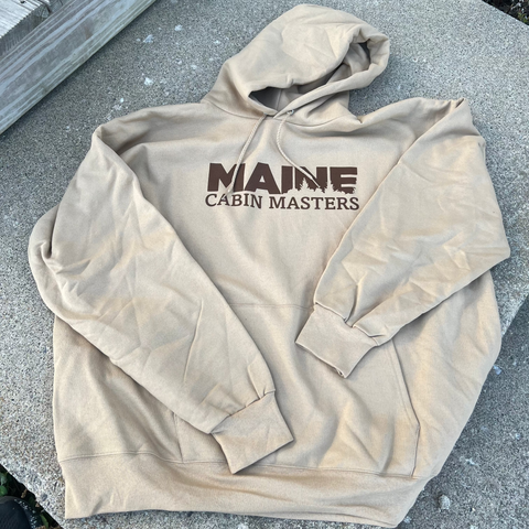 Hooded Sweatshirts - Maine Cabin Masters logo with Trees