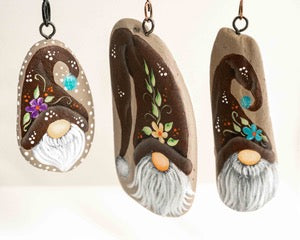 Painted Driftwood and Wood Cookie Ornaments